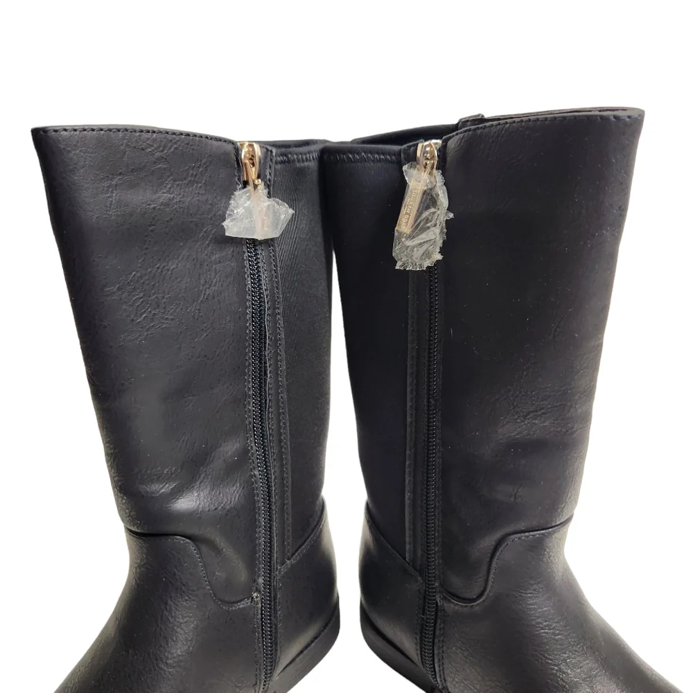 Kenneth Cole Reaction Girls Kennedy Scuba 2 Black Boots Size 11.5
